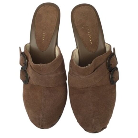Dana Buchman Womens Brown Suede Mules High Heel Clogs Size 7.5 - Picture 2 of 7